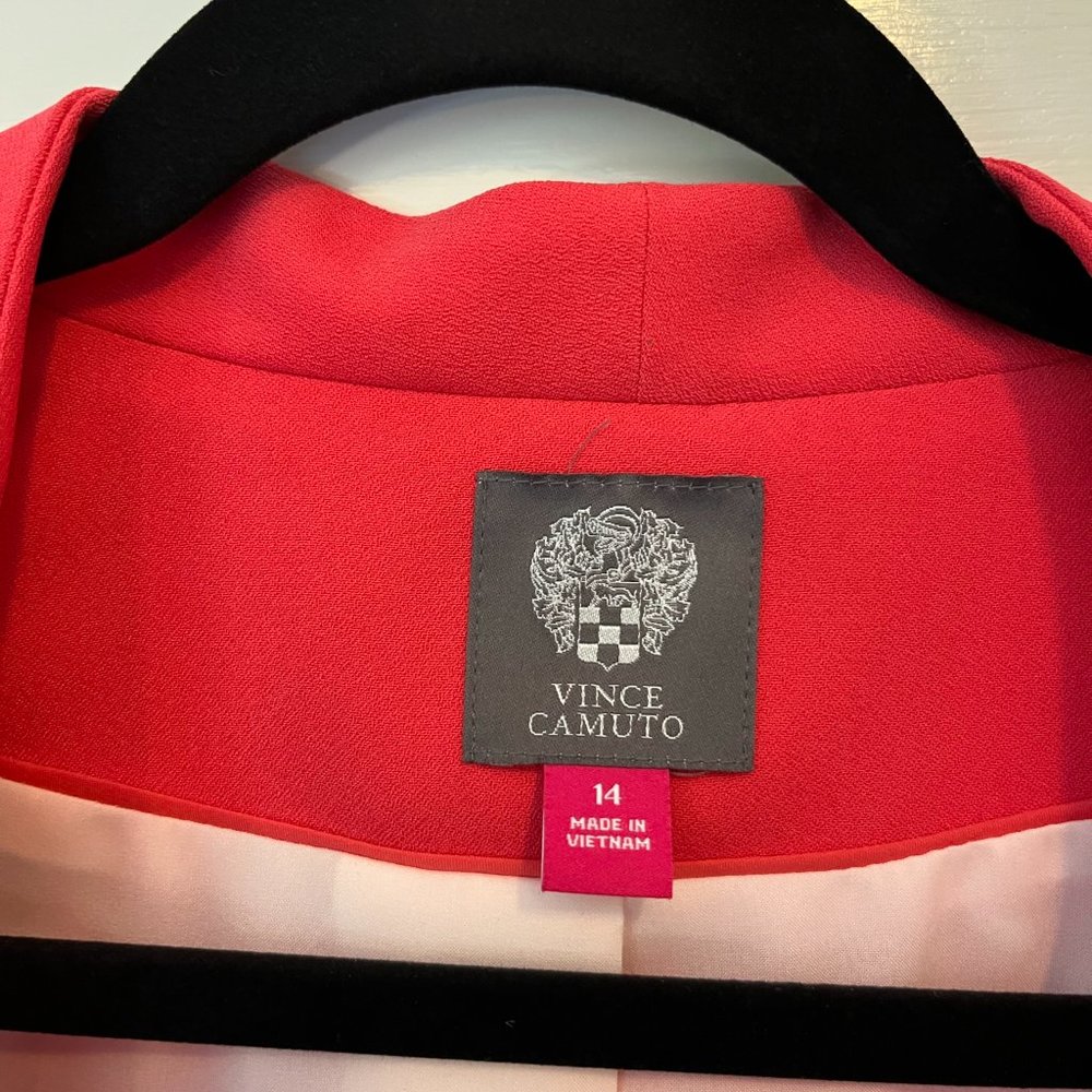 Vince Camuto Pink Drape Front Blazer View 4